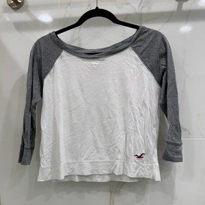 Hollister Cropped Baseball Tee